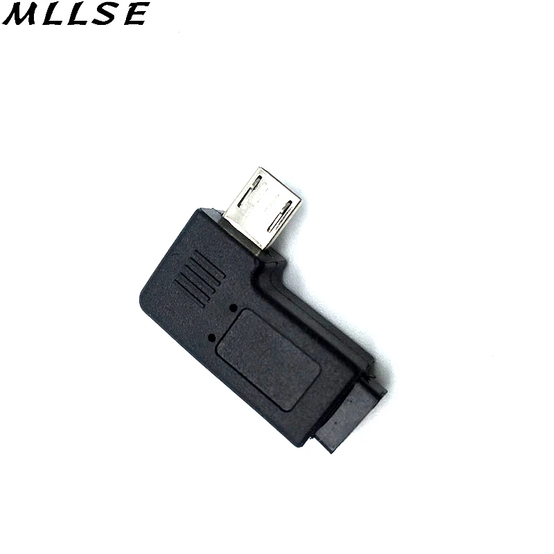 MLLSE 1 шт. 90 градусов правый/левый Угол Micro USB штекер f удлинитель адаптер для Android
