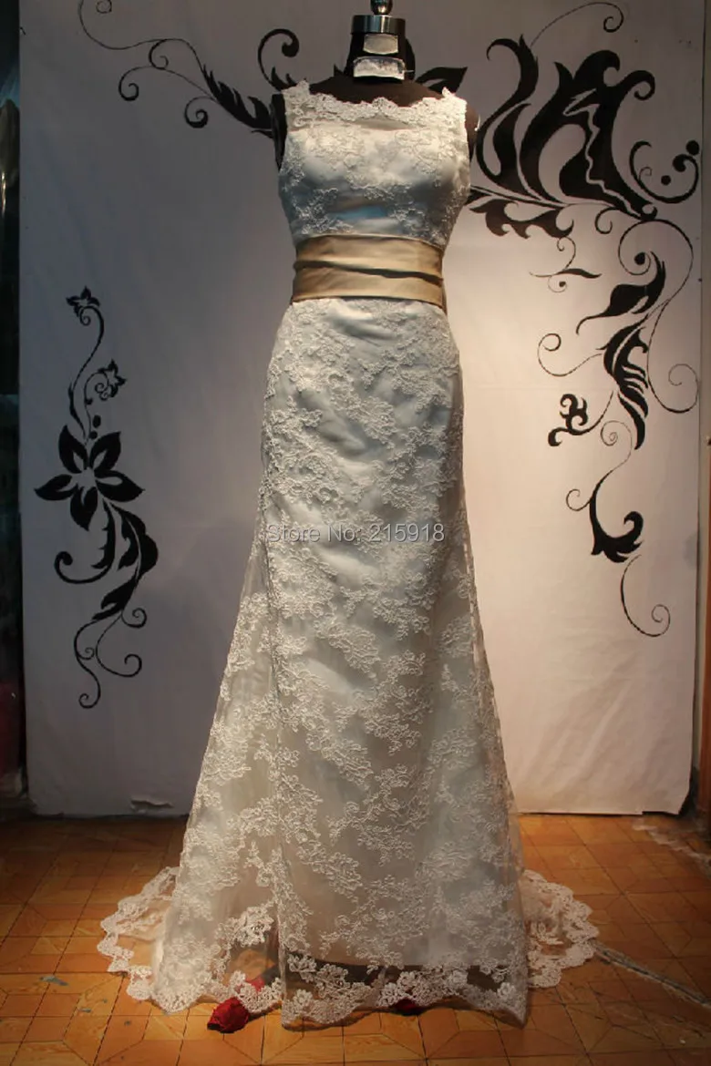 Real Picture Lace Dress for Bridal Gown Cap Sleeve Open Back Bow Wedding Party Dresses | Свадьбы и торжества