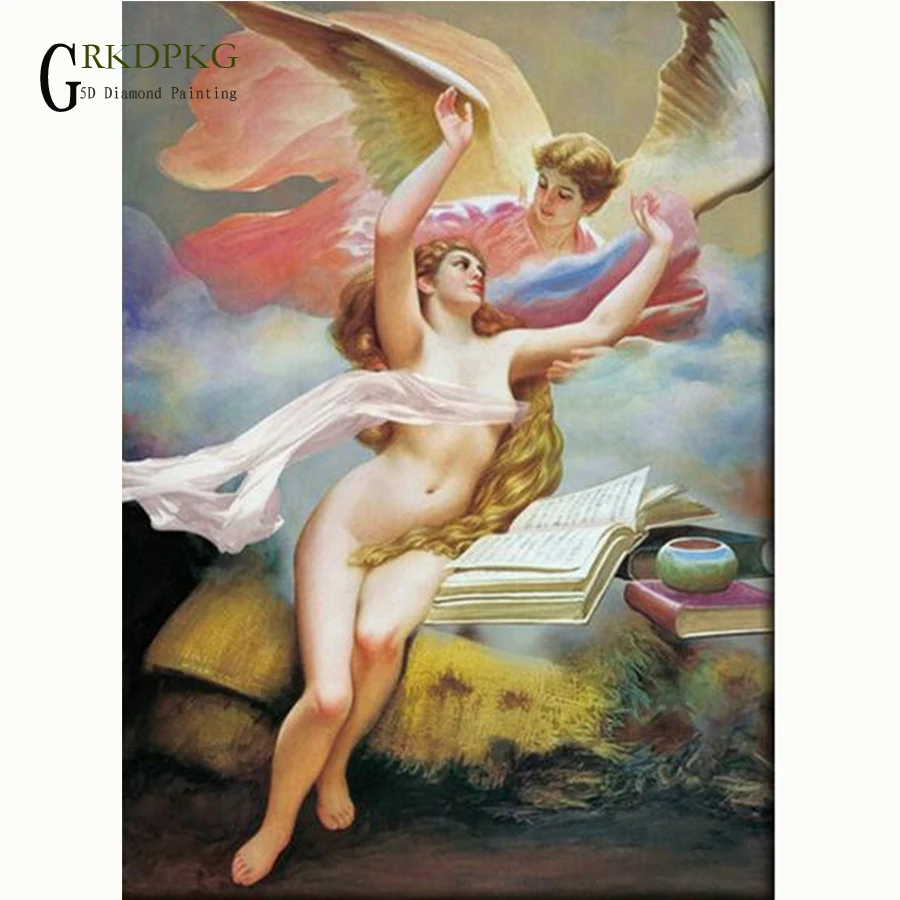 

Алмазная картина GRKDPKJ 5d «сделай сам», квадратная картина «Ангел», свадебное украшение, картина, аксессуары, картины Стразы