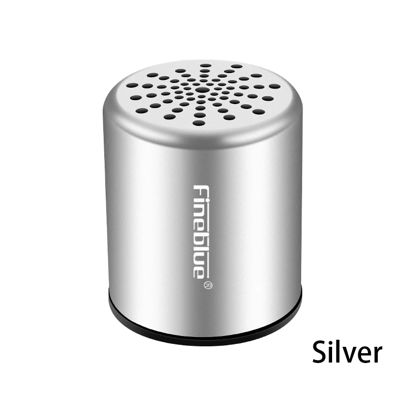 Серебристый Fineblue MK10 Bluetooth динамик стерео 3D стерео сабвуфер TWS мини металлический беспроводной Hands-free маленький динамик аксессуары черный - Цвет: Серебристый