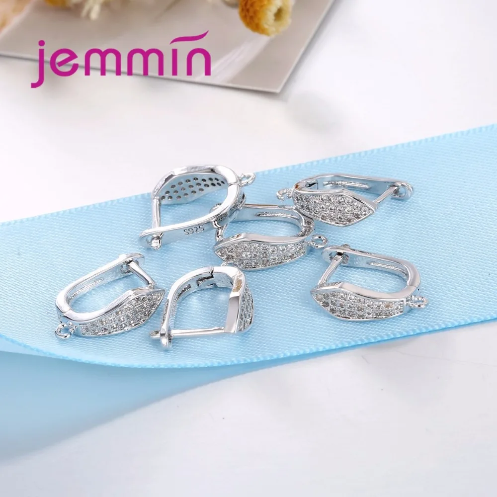 Женские серьги кольца из серебра 925 пробы с фианитом|hoop earrings|earrings forearrings for women |