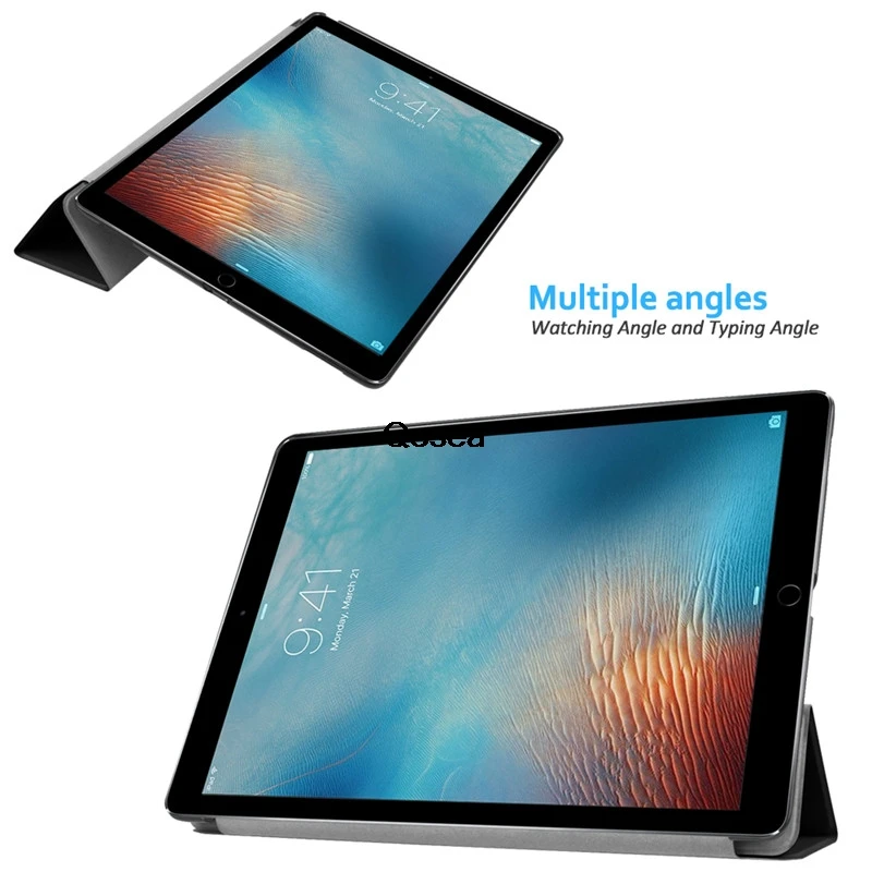 Qosea новый для Apple iPad Pro 12 9 дюймов класса люкс из искусственной кожи смарт-чехол с