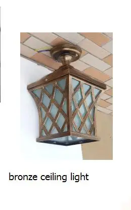 brown ceiling light Уличные светлые потолочные светильники Водонепроницаемая садовая лампа светодиодный Yang открытый крыльцо коридор лампа винтажная Потолочная люстра FG242 - Цвет корпуса: brown ceiling light