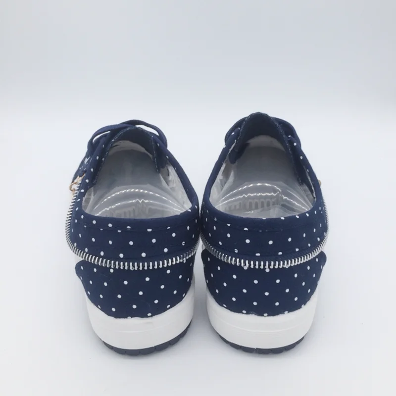 Новинка 2019 года сезон весна лето женская повседневная обувь в горошек на плоской