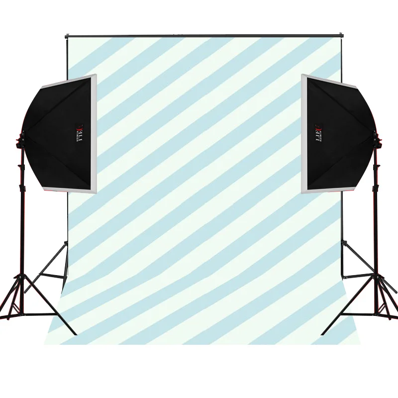 Фон для студийной фотосъемки в синюю и белую полоску живописный детей фотокамера