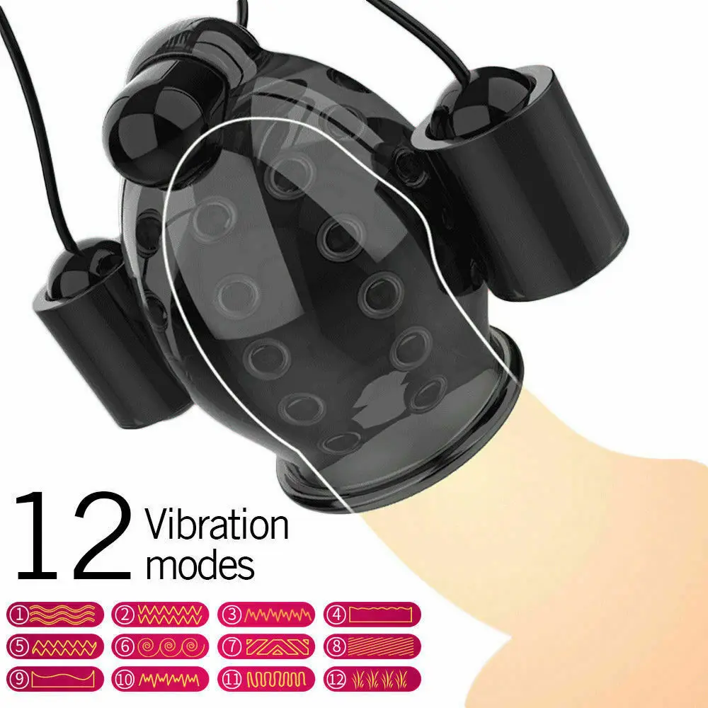 Презерватив с пультом дистанционного управления 12 частот Вакуумный Насос