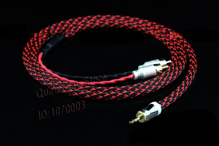Hi Fi end Hiend 3 5 мм Поворотный 2RCA аудиокабель с головкой лотоса/линия от 1 до 2