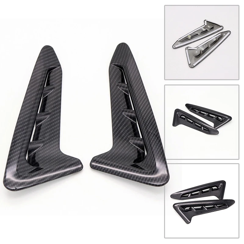 2шт. Углеродное волокно передняя дверь боковое крыло вентиляционное отверстие