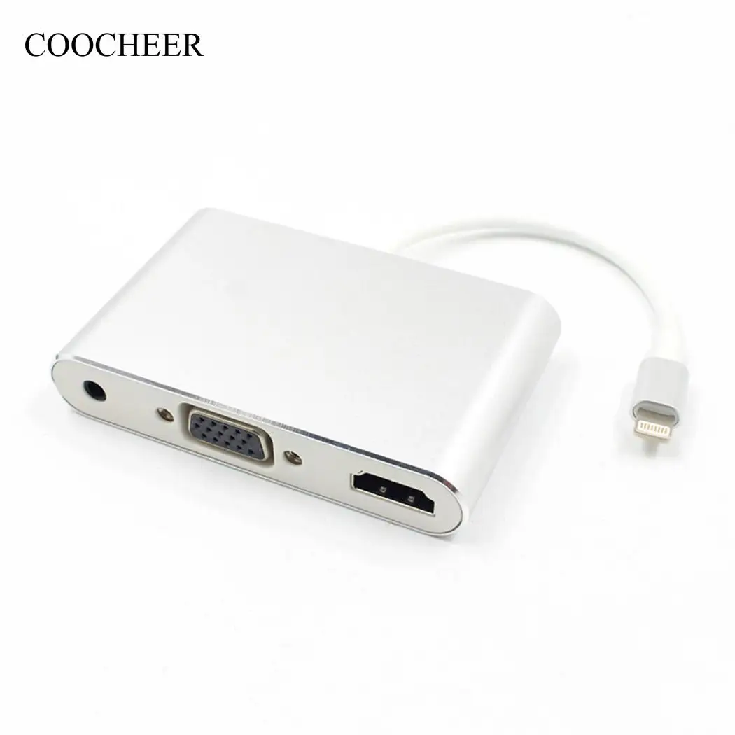 Мульти av адаптер для наушников интерфейс ipod Digital Lightning HD iphone VGA|Кабели VGA| |