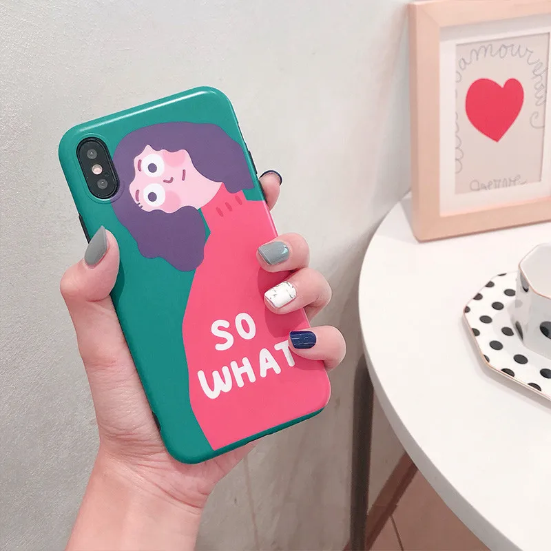 Милый корейский телефон с рисунком для девочек чехол iPhone 7 Puls 6 S 8 X XS Max XR чехлы