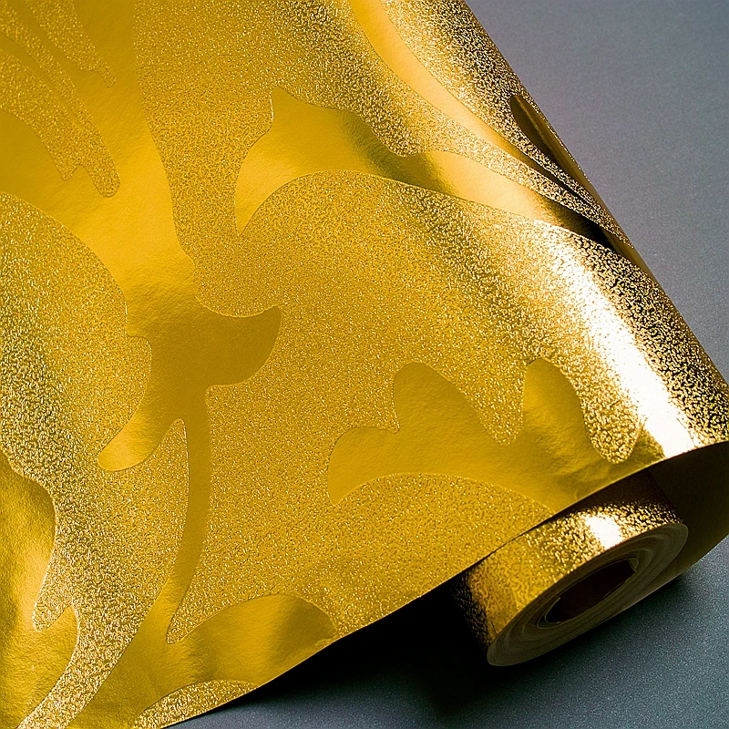 3D современные обои в викторианском стиле рулоне текстурированные фольга серебро