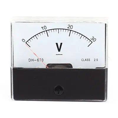 

DH670 DC 0-30V Voltage Analogue Needle Panel Meter Voltmeter