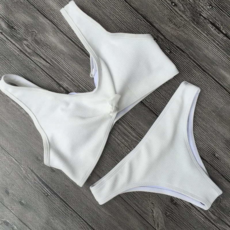 2017 сексуальный купальник бикини набор женский Пуш Ап Топ однотонный купальный