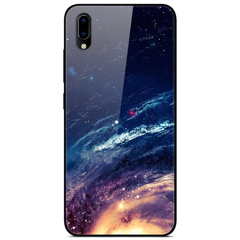 F для VIVO Y91C чехол VIVOY91C стеклянный жесткий чехол для телефона для VIVO Y91i чехол VIVO Y91 C мягкий бампер чехол закаленное для Vivo Y93 Y 93 - Цвет: 38