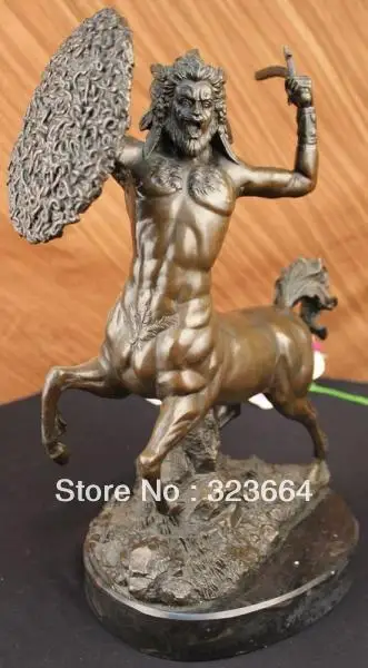 Мощный центаур греческой мифологии бронзовая статуя скульптура потерянный Воск
