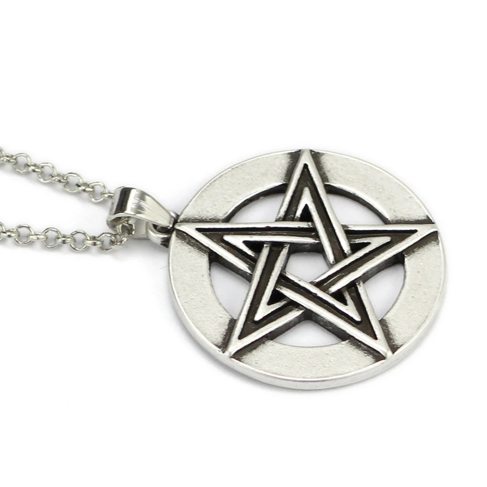 Мужская Эмаль черная пентаграмма звезда кулон ожерелье|pendant necklace|star pendantnecklace necklace