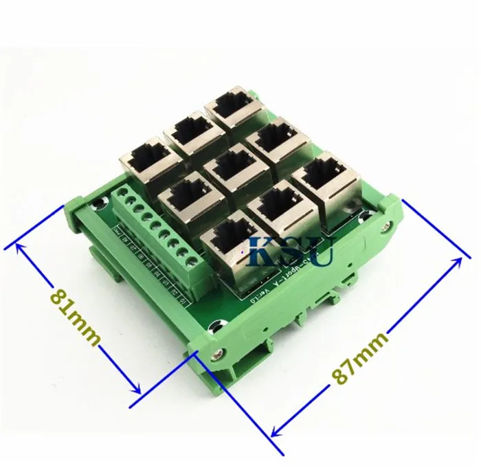Разъем RJ45 8P8C 9 канальный портовый сетевой порт шина клеммные колодки клеммный