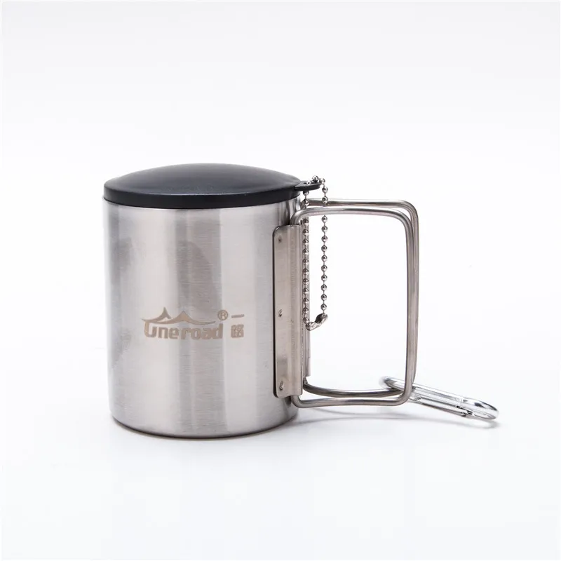 Портативная походная чашка на открытом воздухе Складная ручка вакуумные чашки