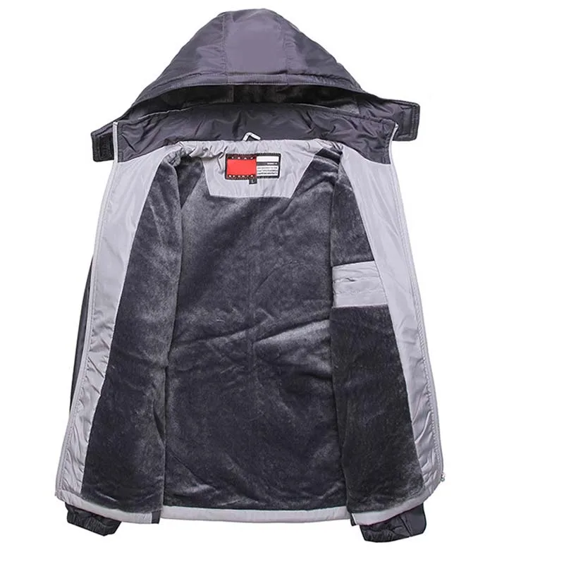 Мужской тренировочный костюм Теплый Бархатный спортивный из двух предметов с