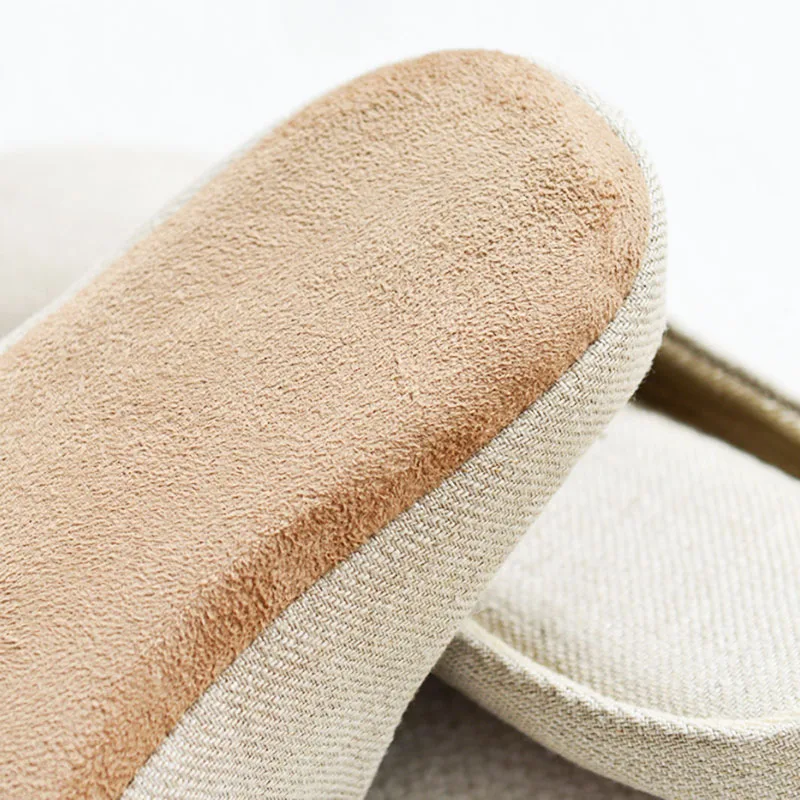 Jron/2017 г. однотонные льняные тапочки из хлопчатобумажной ткани домашняя обувь