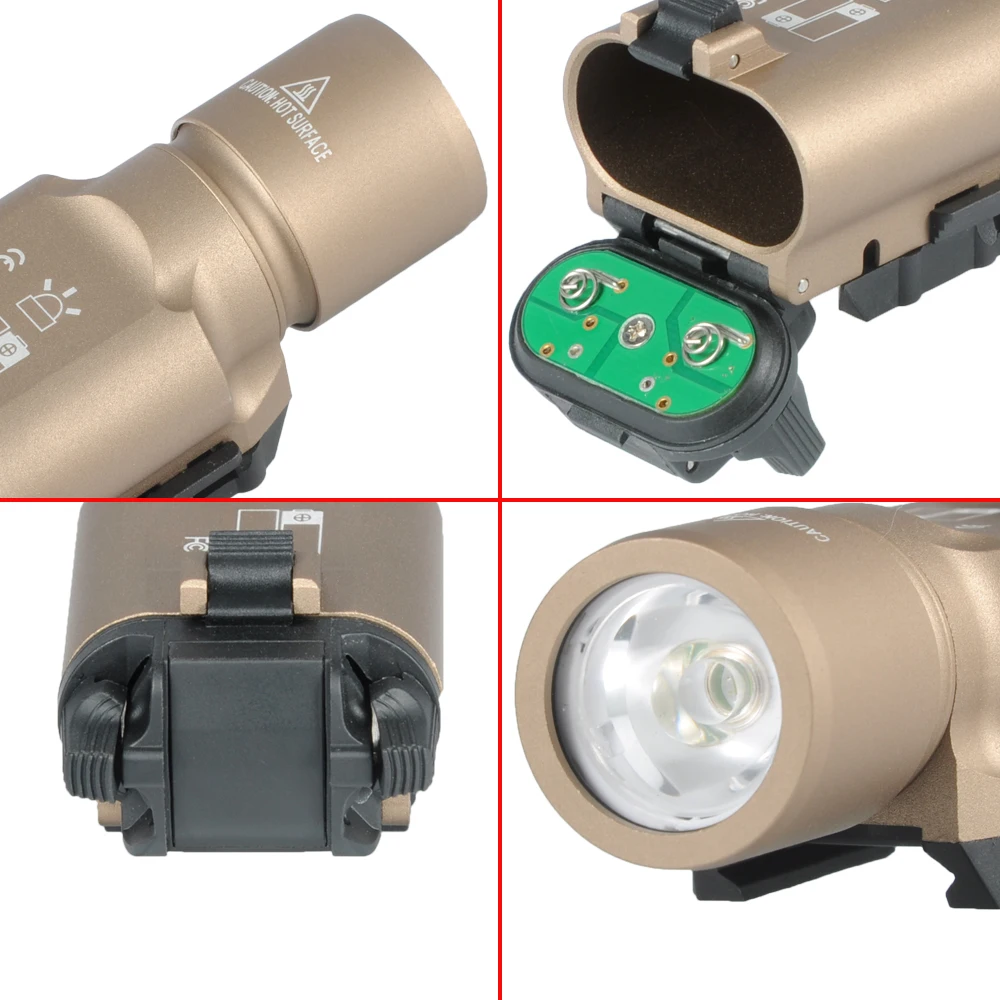 AIMTIS X300 светодиодный оружие светильник светодиодный тактический вспышки светильник фонарь с креплением для военных направляющей для тактический фонарь для охоты страйкбол пистолет