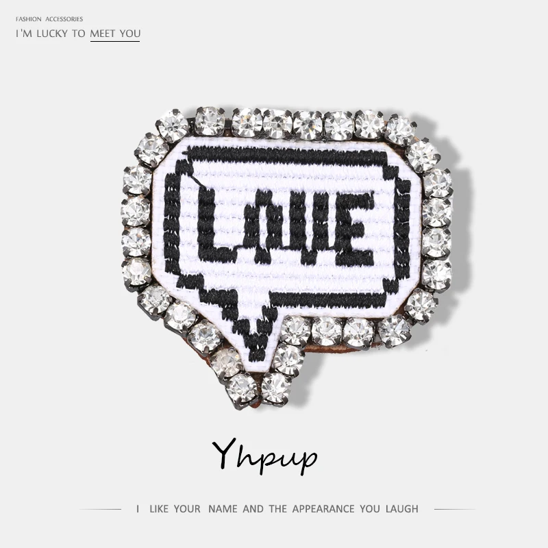 Yhpup WTF брошь в виде букв LOVE из натуральной кожи ювелирные изделия