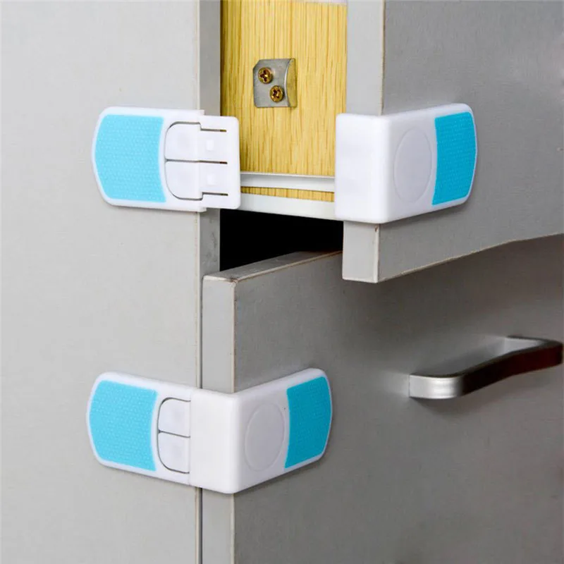 

5Pcs Safety Plastic Children Protection Lock Cabinet Door Drawers Refrigerator Toilet Blockers Kids Baby Care Safety Locks Strap