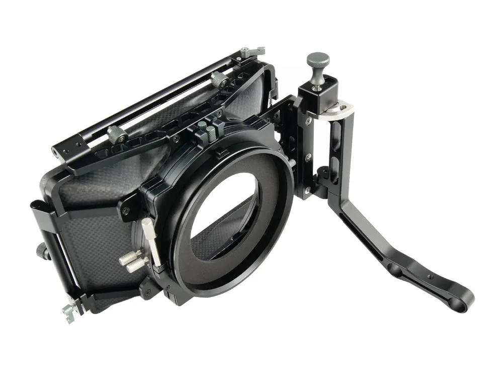 CAME-TV DSLR Rigs Carbon Fiber 4X4 Matte Box MB-02 Mattebox 15 мм для 5D/7D/GH3 | Электроника