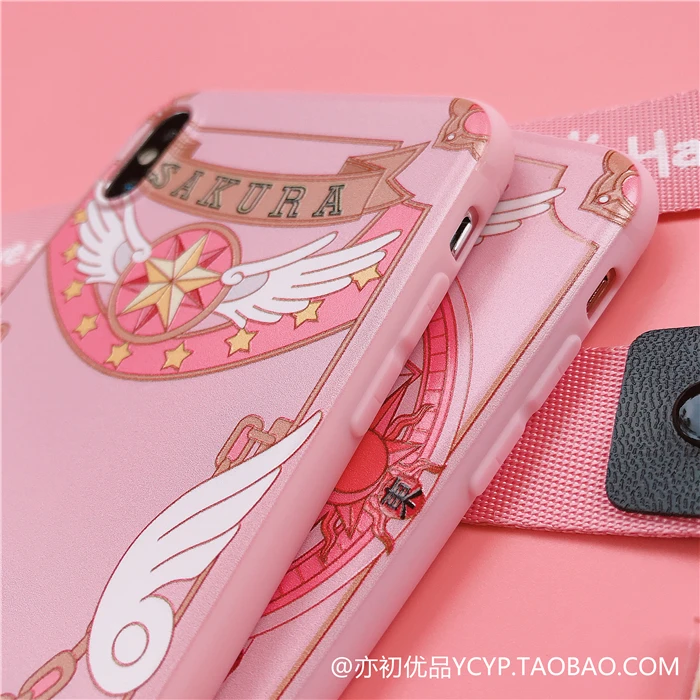 Чехол для iphone XR XS Max Cardcaptor Sakura+ пленка для экрана из закаленного стекла для iphone X XS 7 8 plus 6 S plus+ ремни
