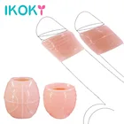 IKOKY 2 шт.компл. кольцо на пенис два размера мужское устройство верности секс-игрушки для мужчин рукав для пениса Задержка эякуляции Эротическое кольцо для полового члена продукт