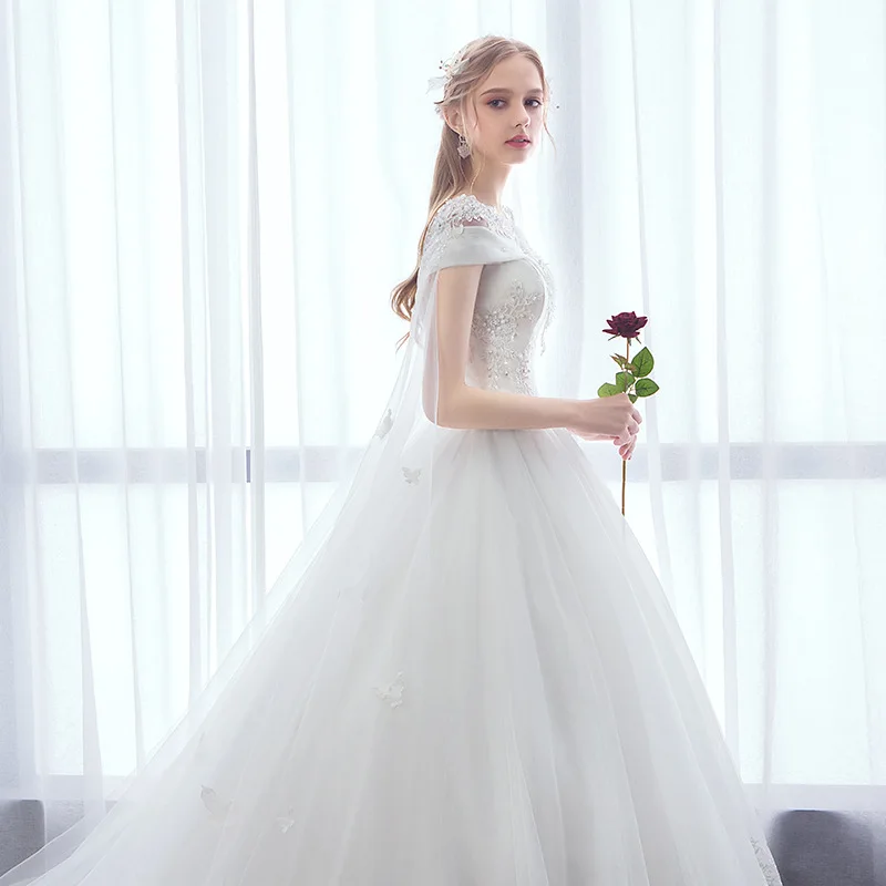 Элегантное кружевное платье с прозрачной горловиной и бусинами Vestidos De Novia