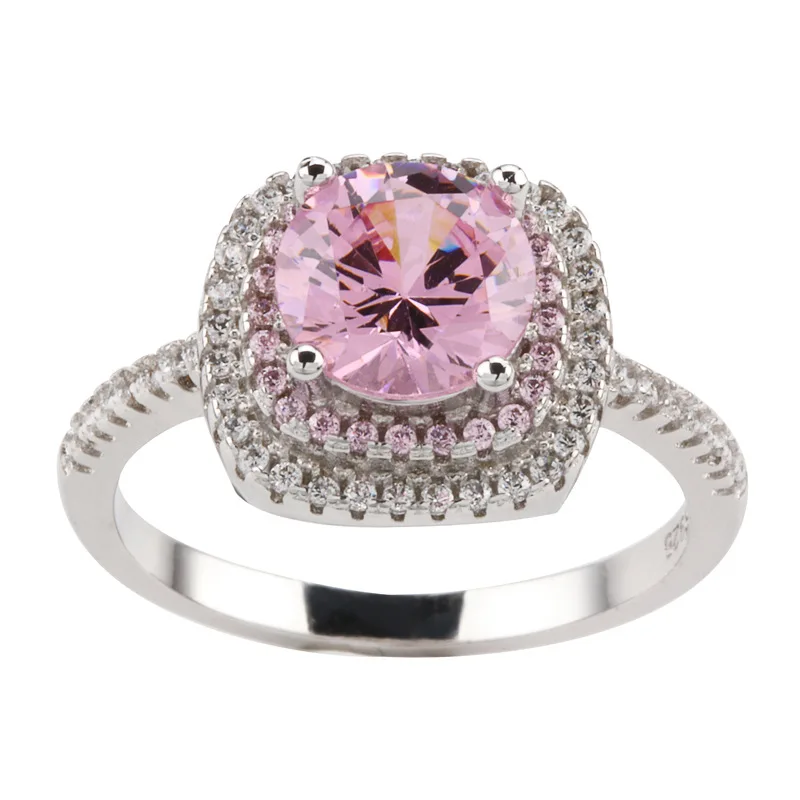 Серебро 925 Ювелирное кольцо принцессы с бриллиантами квадратное кольцо Anillos Bizuteria для женщин серебро 925 ювелирные изделия Brincos Bizuteria кольцо с драгоценными камнями серебряные украшения gümüş серебро 925
