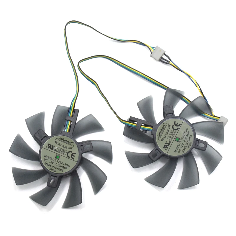 Новый 2pcs T129215SU 85 мм DC12V 4pin R9 280X вентилятор охлаждения для Sapphire 280 3G OC 270X 2G 4G 285X с