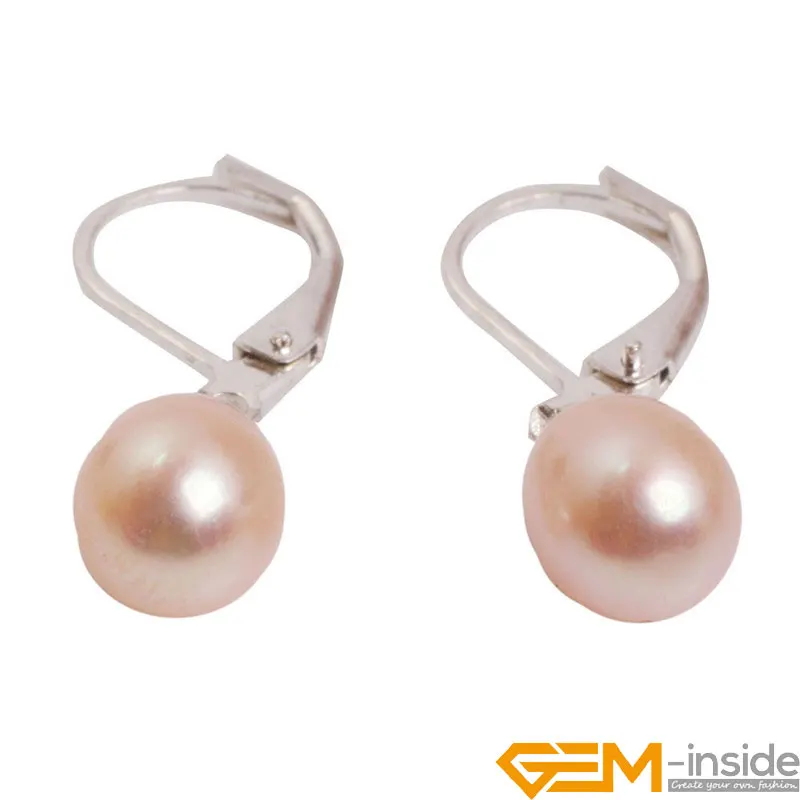 Серьги-гвоздики с пресноводным жемчугом 7-8 мм модные ювелирные изделия для