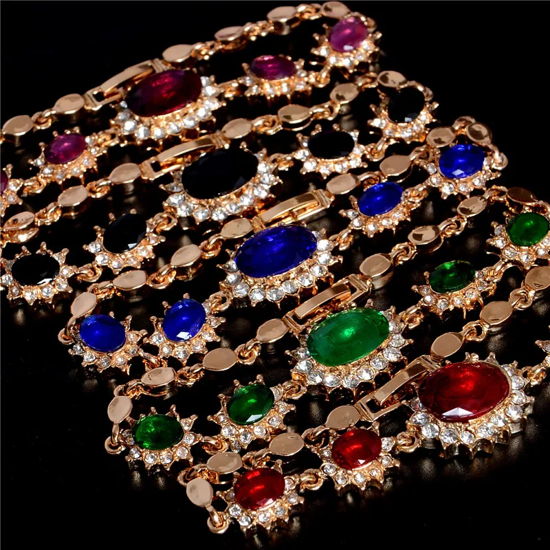 Pulsera турецкий изысканный регулируемый браслет ручной работы резные цветы Античное Золото Заполненные полностью кристаллы винтажные аксессуары Шарм