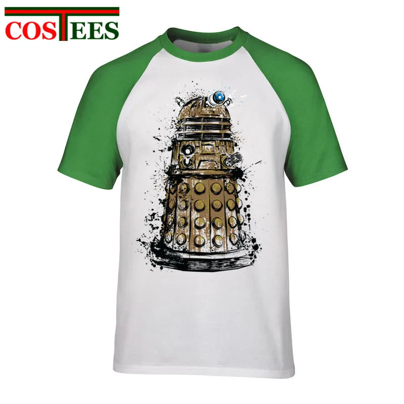 Летняя мода Забавный Доктор Кто мужские футболки короткий рукав Daleks Exterminate Доктор Кто футболки мужские футболки Прямая - Цвет: 20