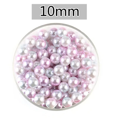 pink 10mm 20pcs Многоцветный непористой Пластик Бисер для одежды 4/6/8/10 мм Высокое качество, сделай сам, ювелирное изделие для свадьбы Цепочки и ожерелья ручной работы аксессуары - Цвет: pink 10mm 20pcs