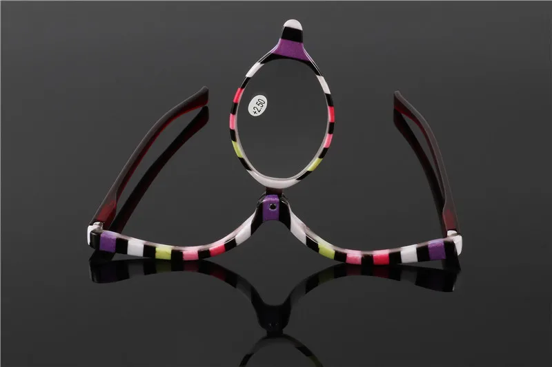 Читатели увеличительное макияж очки глаз Макияж очки Флип подпушка объектив складной косметический женские очки для чтения