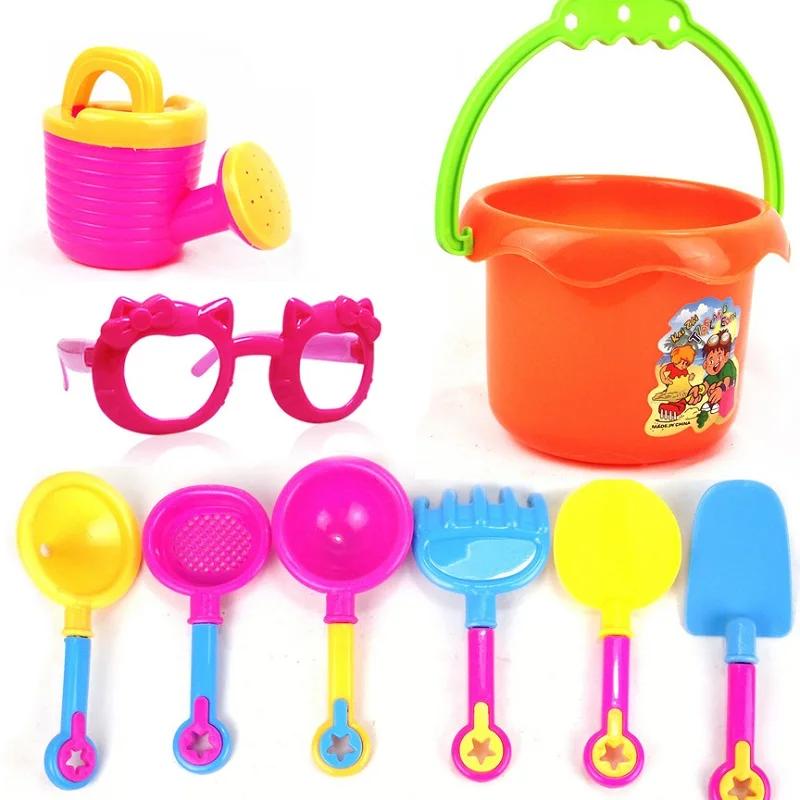 9pcs/set sand playing tool for kids toys beach toy in the sands and water table set tool|beach kids|sand toolsbeach tools |