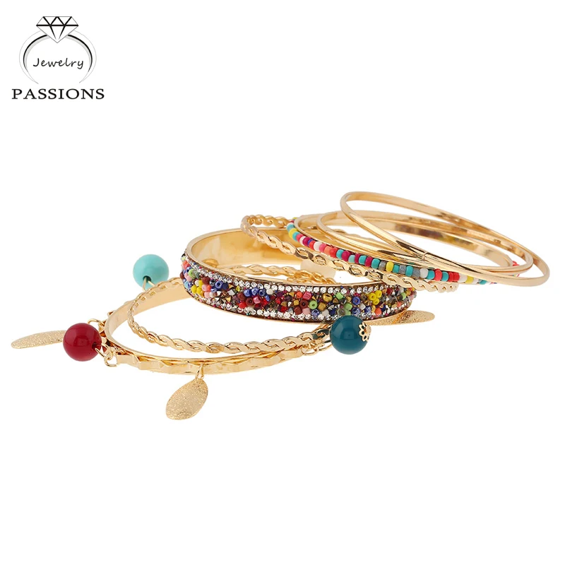 Набор из браслета и кисточка золотого цвета цветов многослойный с кисточками