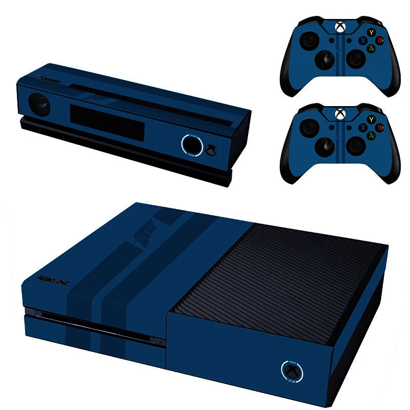 Темно синяя переводная картинка виниловая кожа для Xbox One консоли & Kinect 2