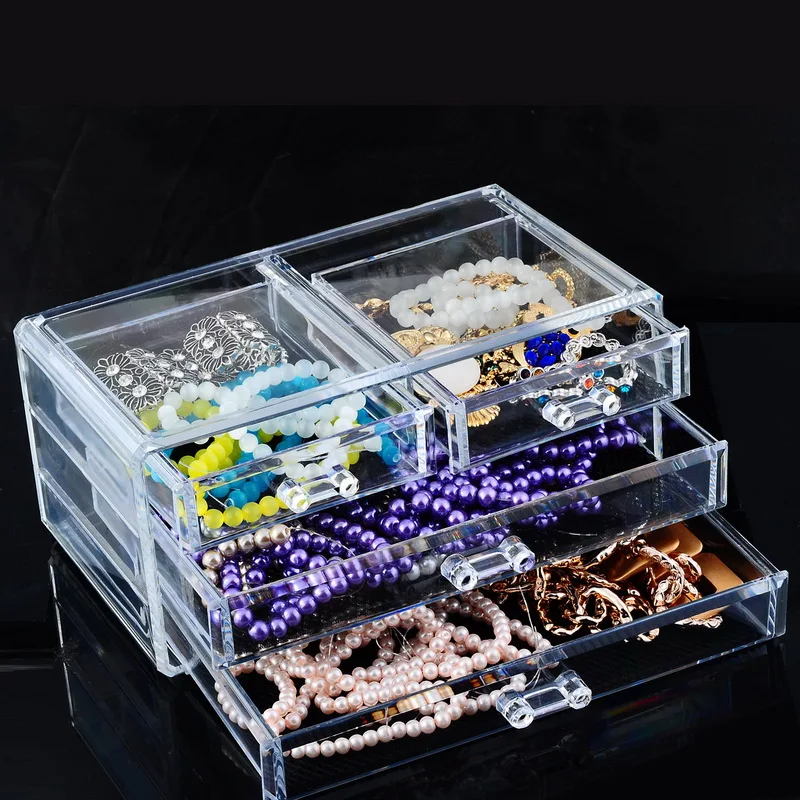 Urijk Transparent Makeup Storage Box Bins Plastic Sundries Cosmetic Jewelry Diamond Embroidery Craft Bead Pill Tools | Дом и сад