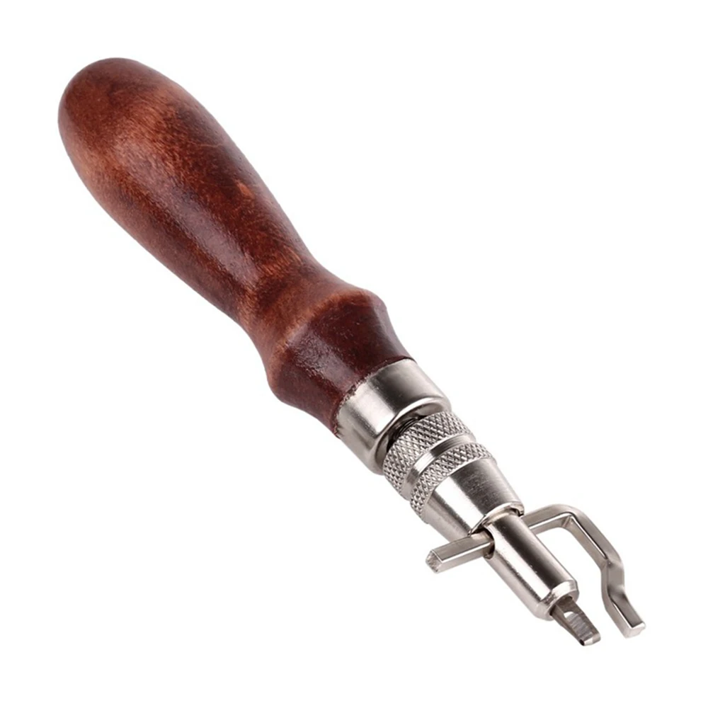 Wood Handle Adjustable Durable V Type Push Grooving Device Groover Craft Gouge Tools |