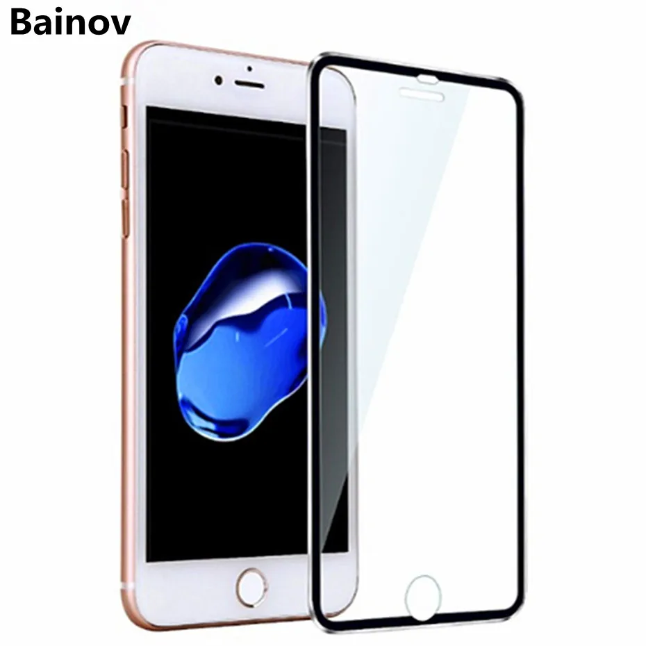 10 шт. 3D изогнутые закаленное стекло для iphone 8 7 6 6s X XS 5S полное покрытие защита