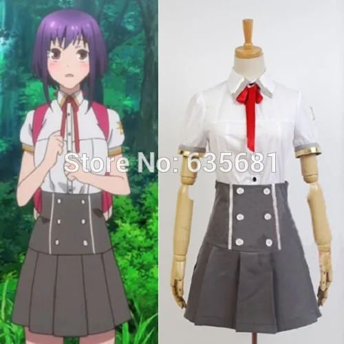 Cos Kamigami no Yui Asobi Kusanagi Heroine Cosplay Costume Clothing Set School Girl Uniform Students Clothes Summer 2014 |