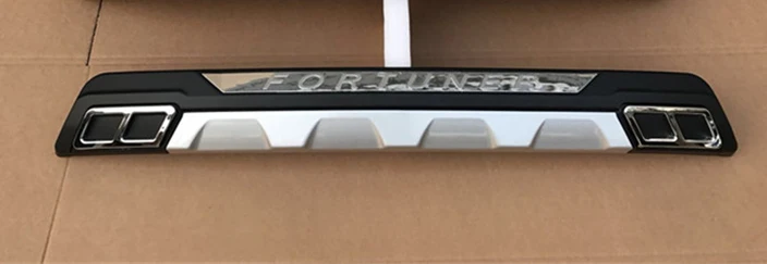 Rear Bumper JIOYNG подходит для Toyota Fortuner- Передний+ задний бампер диффузор бамперы для губ защитная накладка ABS 2 шт - Цвет: Rear Bumper