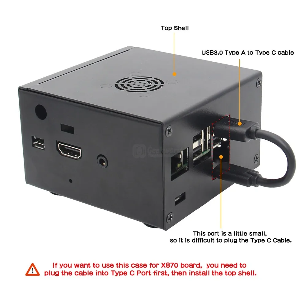 Raspberry Pi 3 Model B+ Plus mSata/M.2 NGFF/NVME металлический чехол/корпус+ охлаждающий вентилятор+ блок питания для X850 X860 X870 Rock64