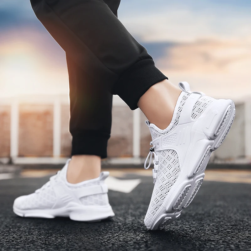 20 Summer New Men Shoes Light Breathable Mesh Large Size Run Casual Hollow Increase Walking Lace-up Sandalmen Sneakers | Обувь