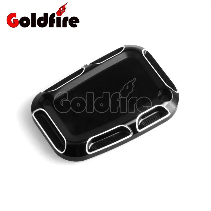 

Left Side Front Brake Reservoir Cylinder Cover Cap Black And Cast Chrome Aluminium CNC For Harley Road King gliding 08-15