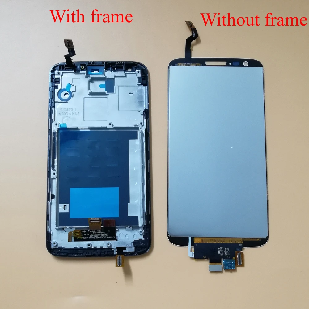 For LG Optimus G2 D802 D805 Touch Screen Digitizer Sensor Glass Panel + LCD Display Monitor Assembly Frame | Мобильные телефоны и